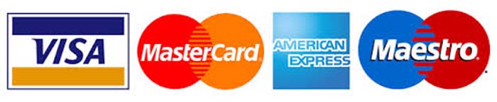 We accept all major Credit & Debit Cards